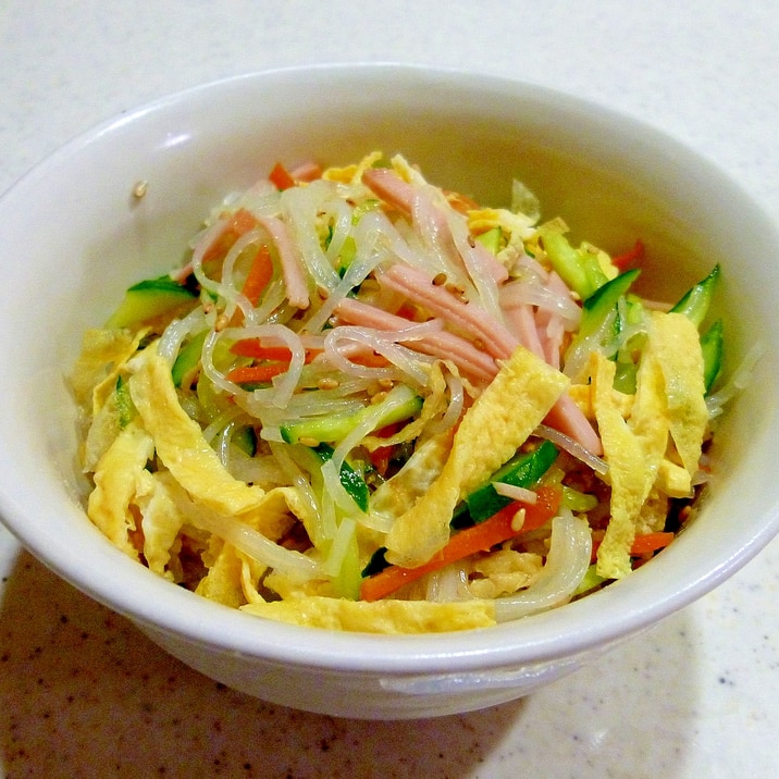 油揚げのうま味　春雨サラダ　中華風